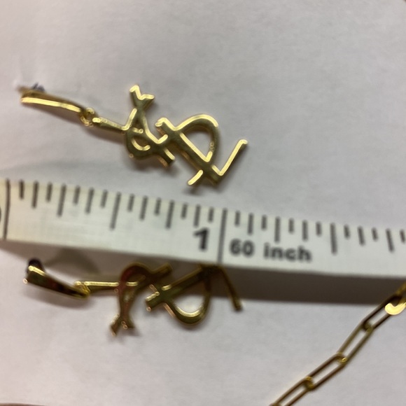 18K letters initials pendant and earrings - Picture 8 of 8